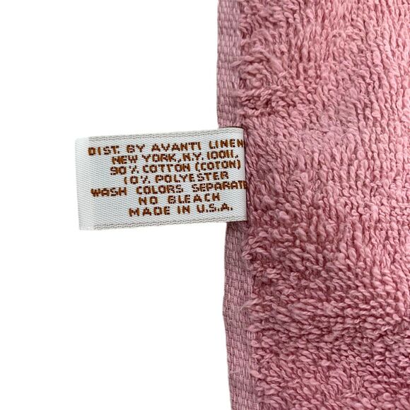 Floral Eyelet Lace Pink Avanti Hand Fingertip Towel Velour Vintage Romantic - Picture 6 of 6